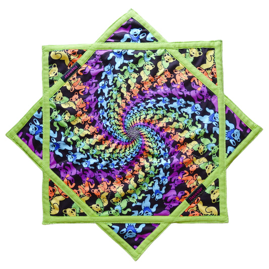 AB double-sided different printing patterns outdoor flying toy flowstar green