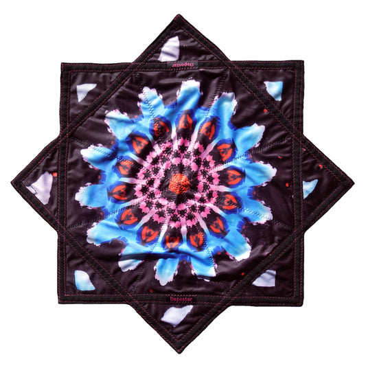 AB double-sided different printing patterns outdoor flying toy flowstar black