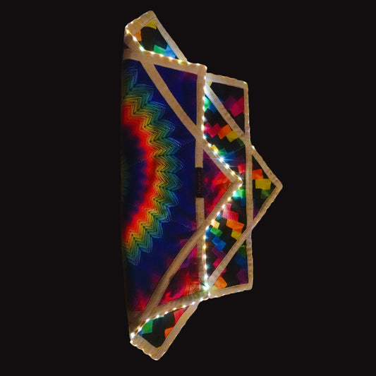 LEDdapo star double-sided printing pattern fluorescent effect rotating handkerchief