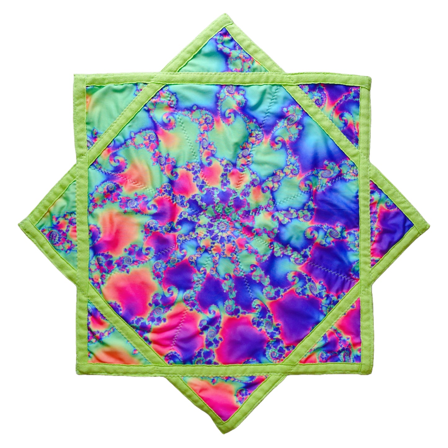 AB double-sided different printing patterns outdoor flying toy flowstar green