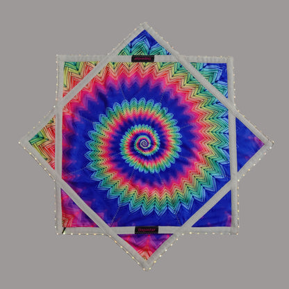 LEDdapo star double-sided printing pattern fluorescent effect rotating handkerchief