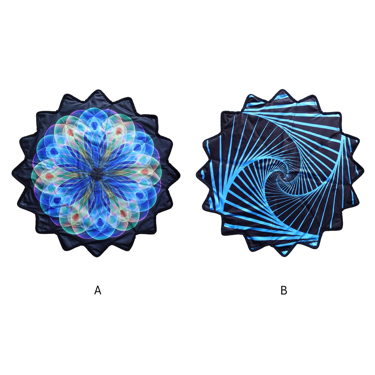 New Creative 16-Pointed Star — Double-Sided UV Print with Distinct Patterns (Sky Blue)