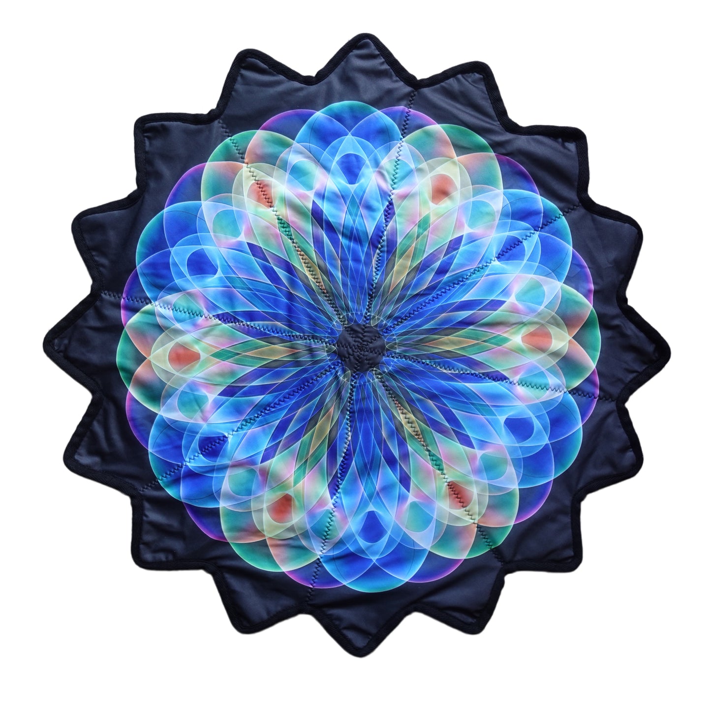 New Creative 16-Pointed Star — Double-Sided UV Print with Distinct Patterns (Sky Blue)