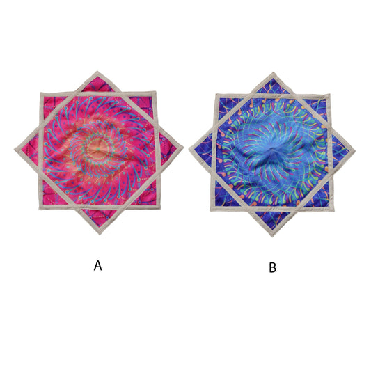 AB double-sided different printing patterns outdoor flying toy flowstar blue