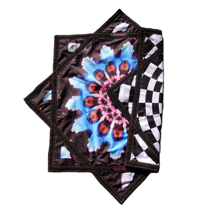 AB double-sided different printing patterns outdoor flying toy flowstar black