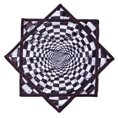 AB double-sided different printing patterns outdoor flying toy flowstar black