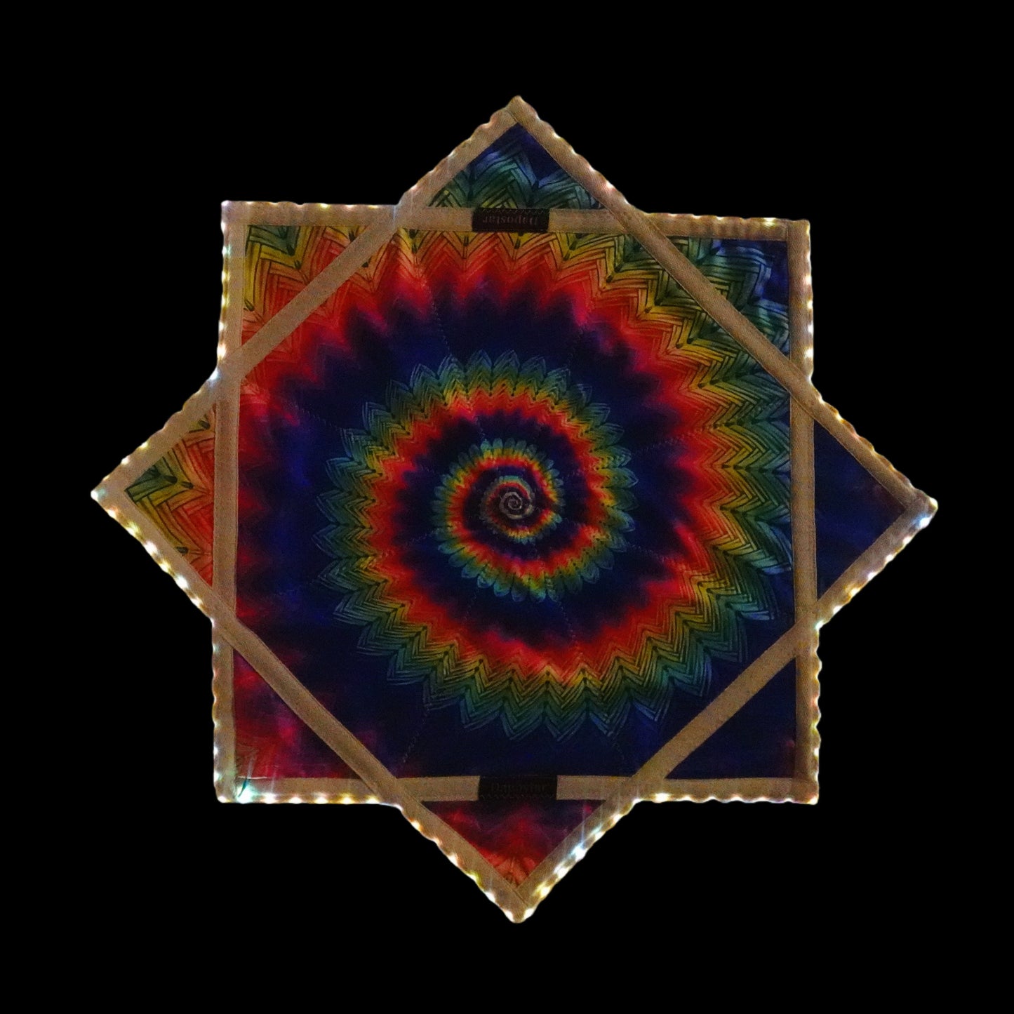 LEDdapo star double-sided printing pattern fluorescent effect rotating handkerchief