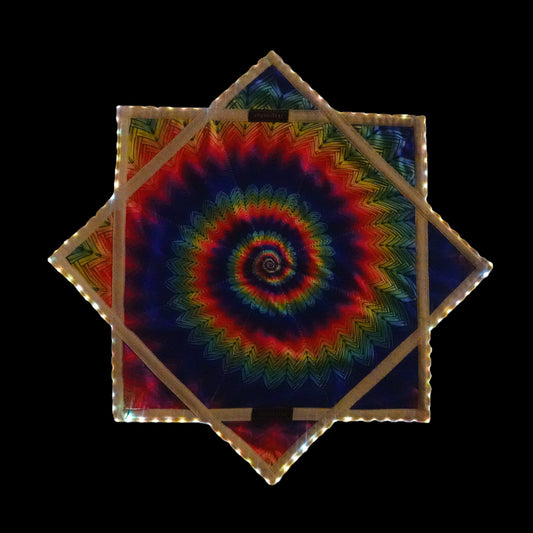 LEDdapo star double-sided printing pattern fluorescent effect rotating handkerchief