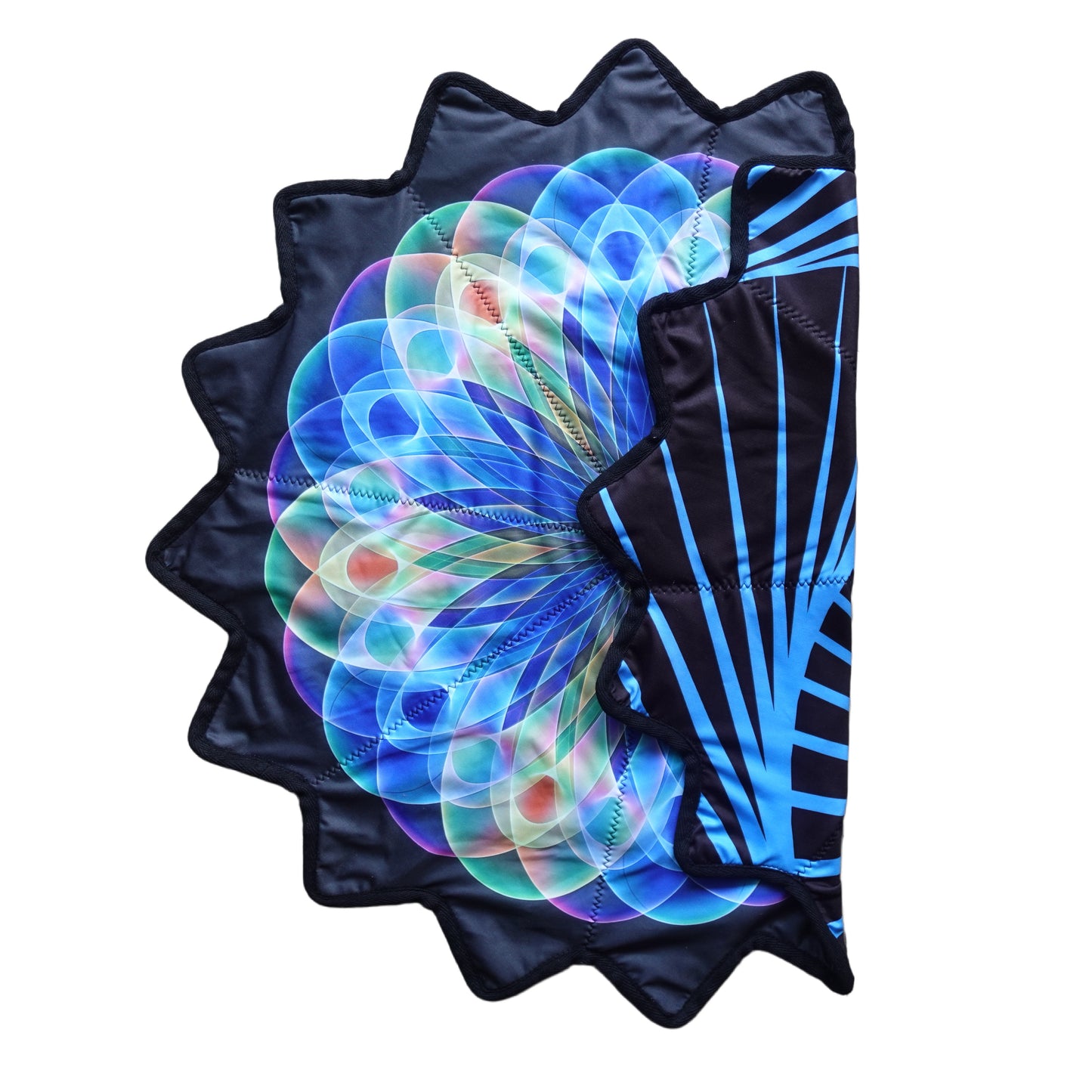 New Creative 16-Pointed Star — Double-Sided UV Print with Distinct Patterns (Sky Blue)