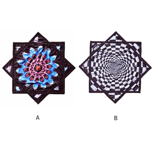 AB double-sided different printing patterns outdoor flying toy flowstar black