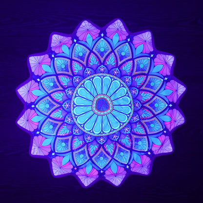 New Creative 16-Pointed Star — Double-Sided UV Print with Distinct Patterns (Pink)
