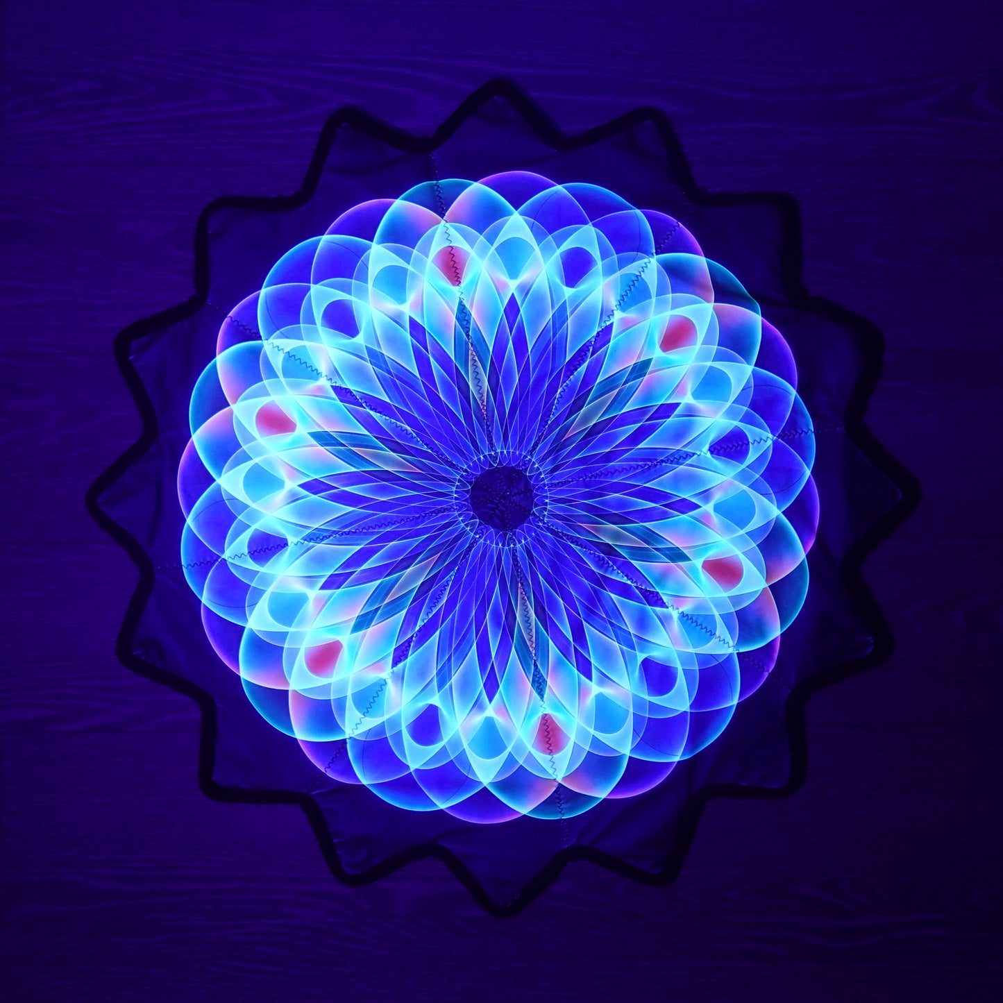 New Creative 16-Pointed Star — Double-Sided UV Print with Distinct Patterns (Sky Blue)
