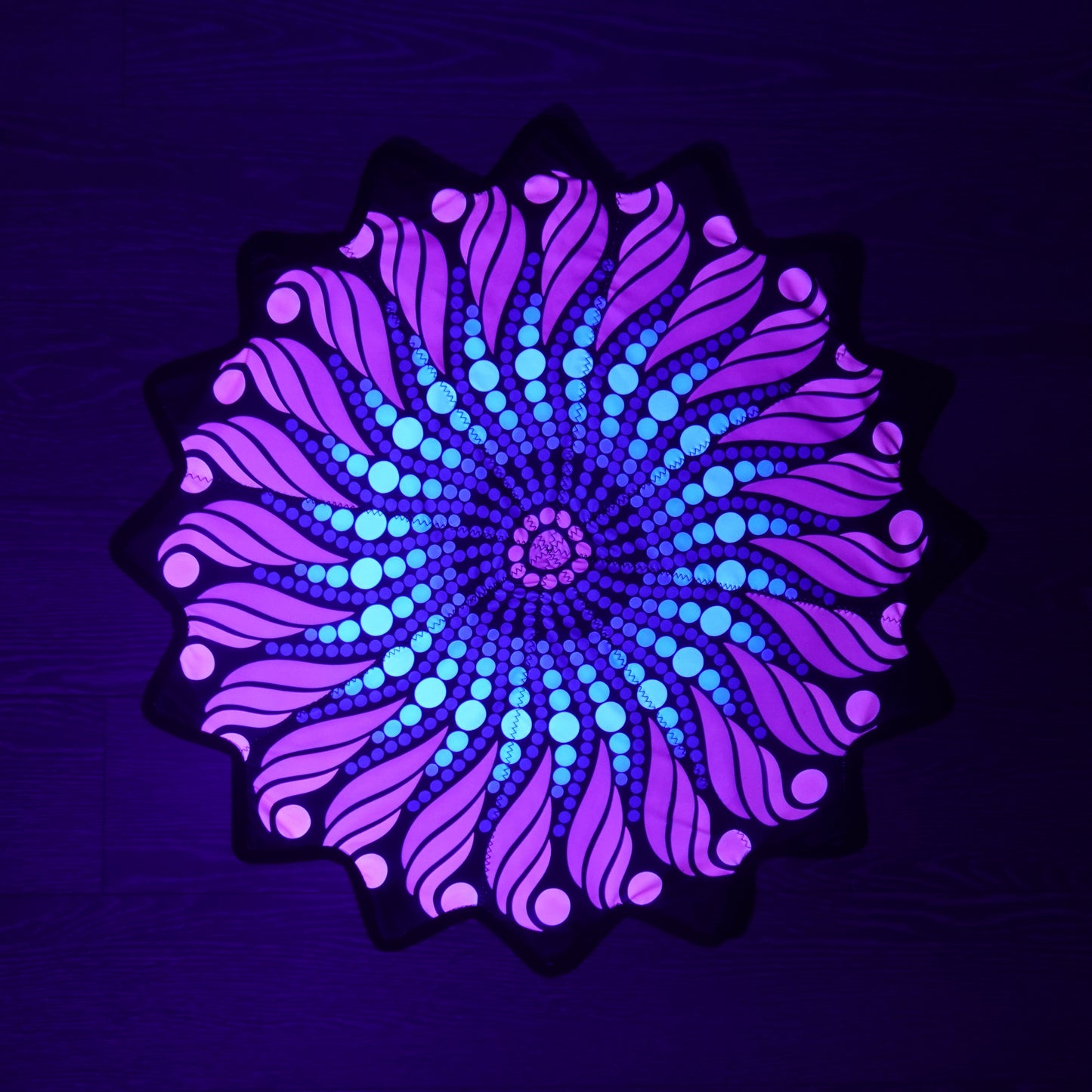 New Creative 16-Pointed Star — Double-Sided UV Print with Distinct Patterns (blue)