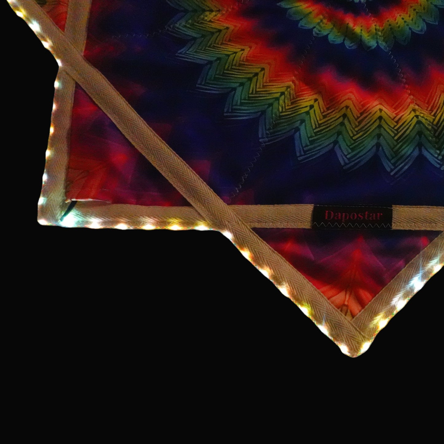 LEDdapo star double-sided printing pattern fluorescent effect rotating handkerchief