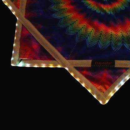 LEDdapo star double-sided printing pattern fluorescent effect rotating handkerchief