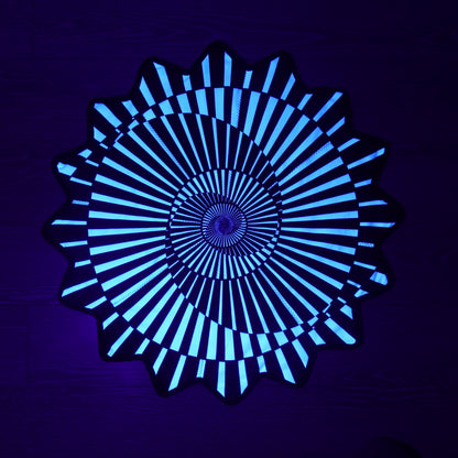 New Creative 16-Pointed Star — Double-Sided UV Print with Distinct Patterns (black)