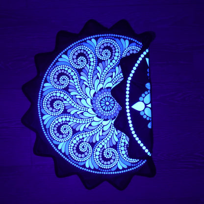 New Creative 16-Pointed Star — Double-Sided UV Print with Distinct Patterns (White)