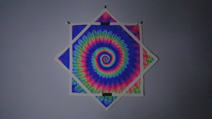 LEDdapo star double-sided printing pattern fluorescent effect rotating handkerchief